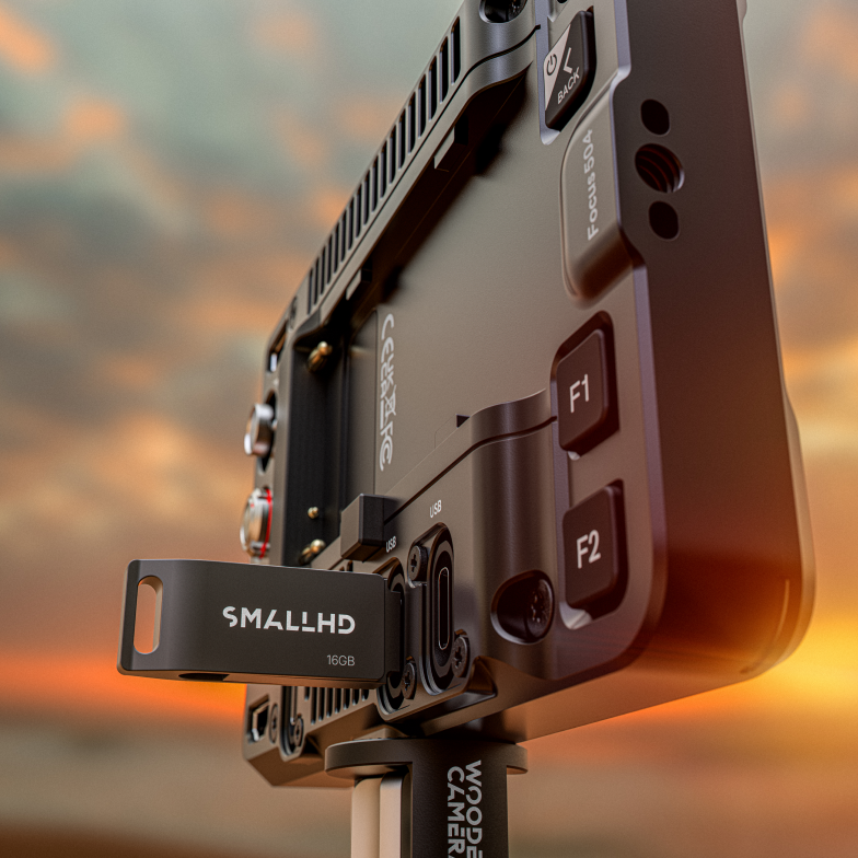 SmallHD Focus 504 with USB Thumb Drive for firmware, LUTs, and more